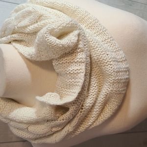Sweater Infinity Scarf in Ivory